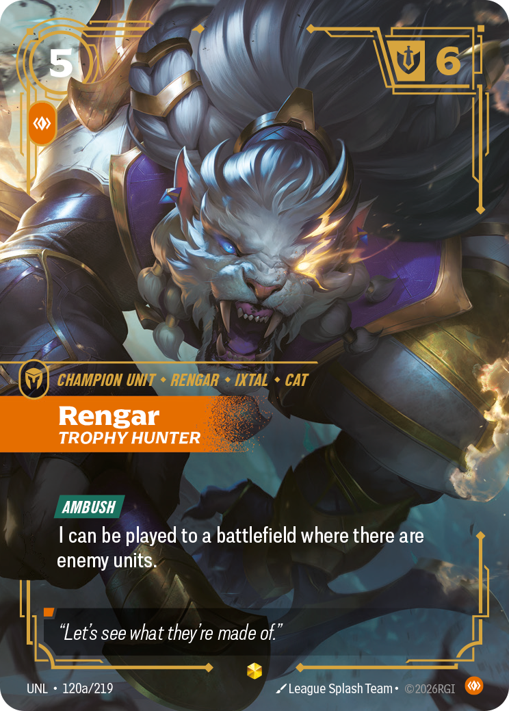 Rengar, Trophy Hunter — Riftbound UNL-120a/219
