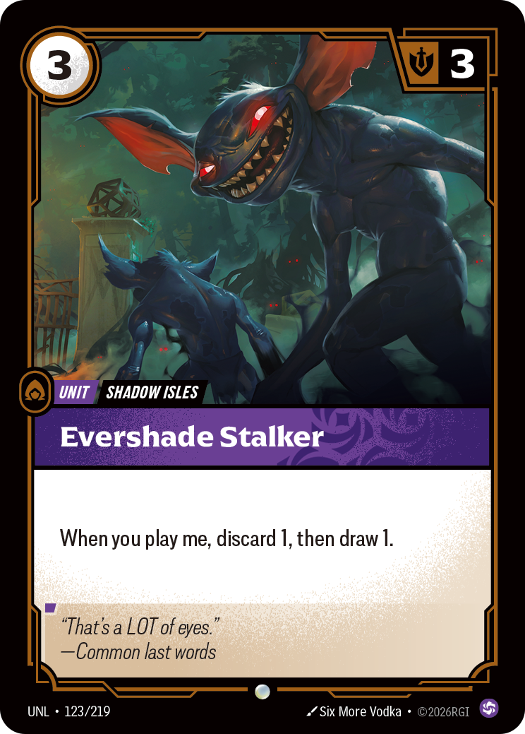 Evershade Stalker — Riftbound UNL-123/219