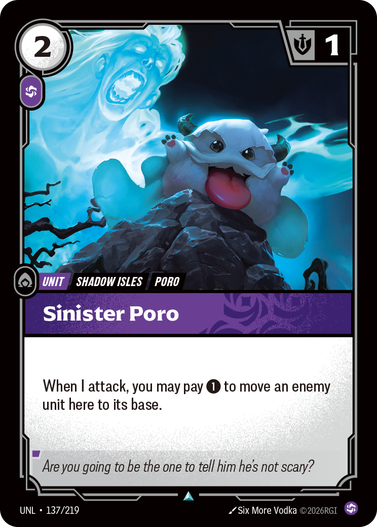 Sinister Poro — Riftbound UNL-137/219