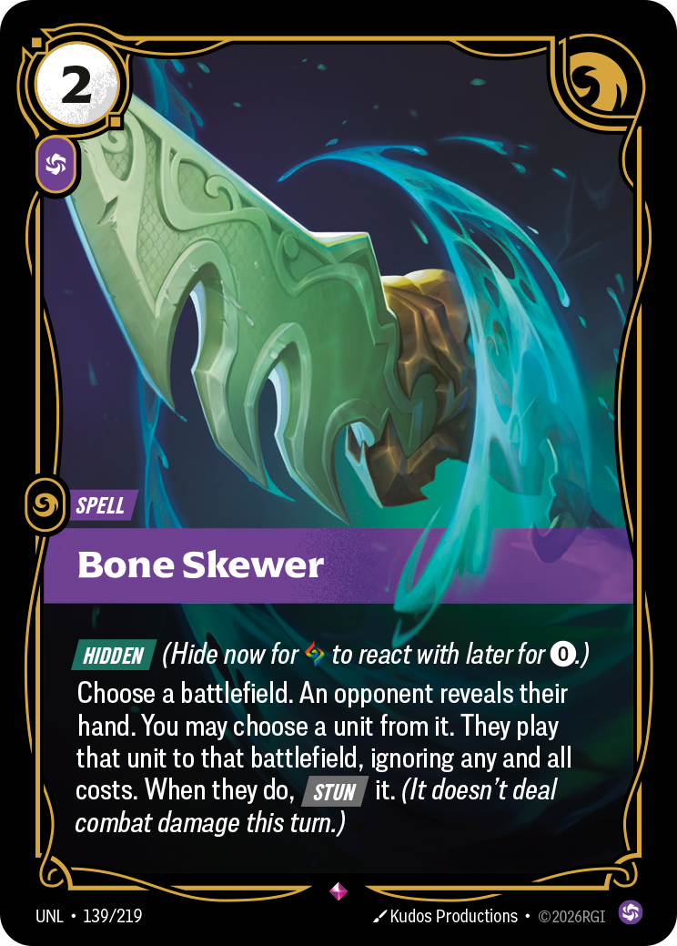 Bone Skewer — Riftbound UNL-139/219