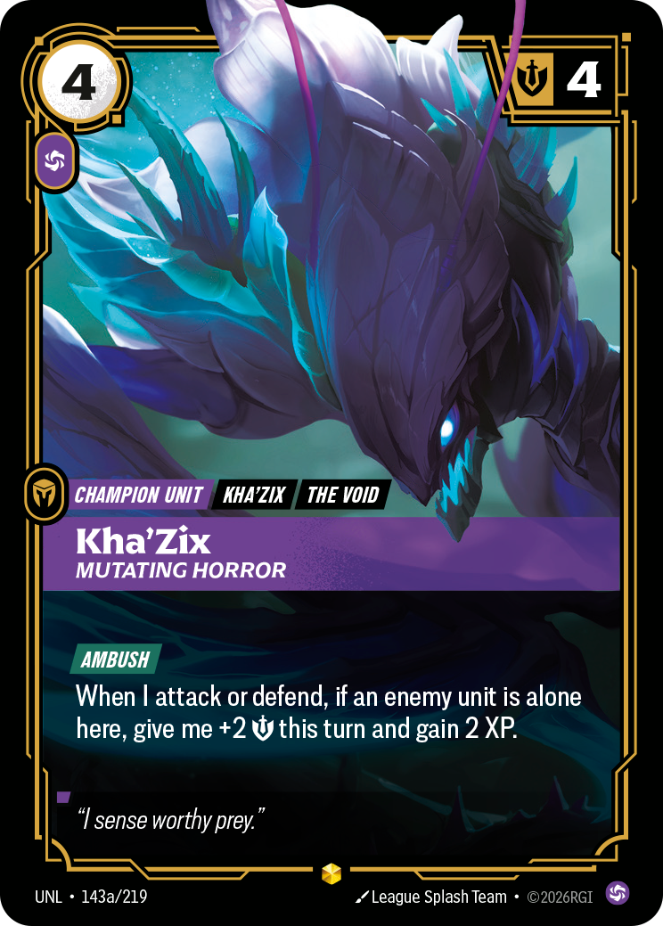 Kha'Zix, Mutating Horror — Riftbound UNL-143a/219