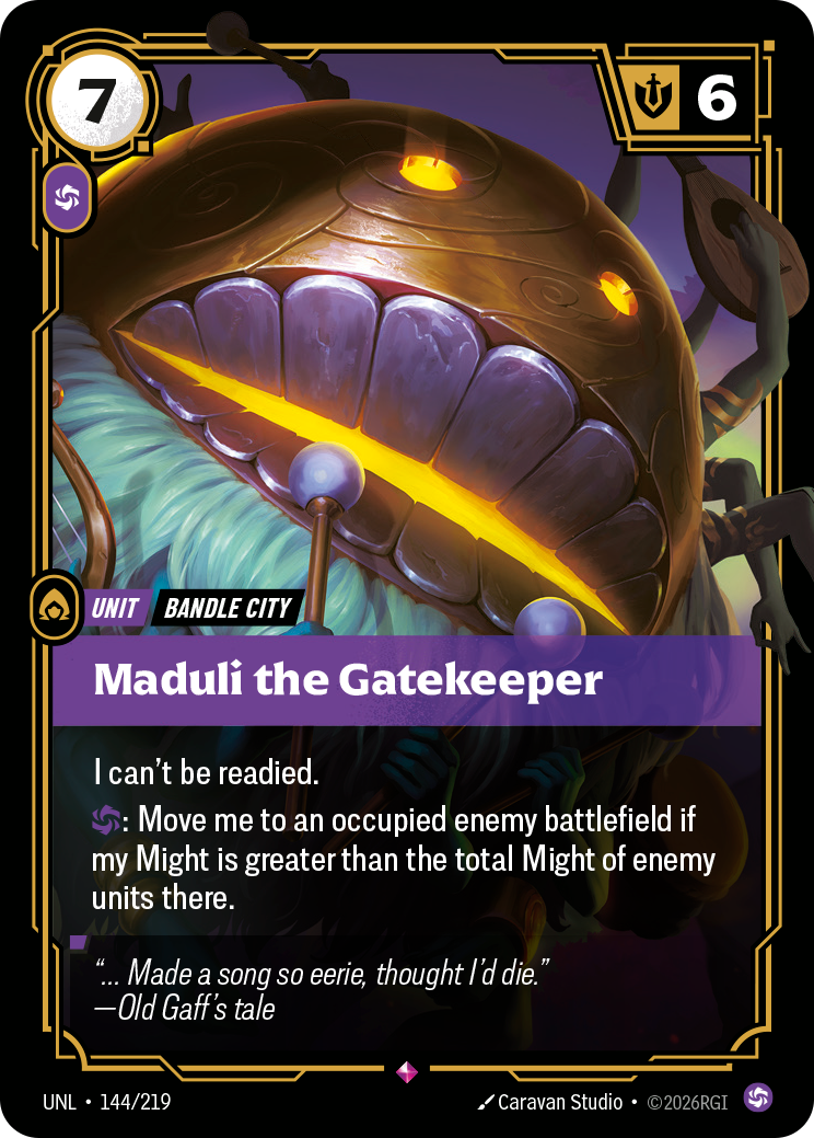 Maduli the Gatekeeper — Riftbound UNL-144/219