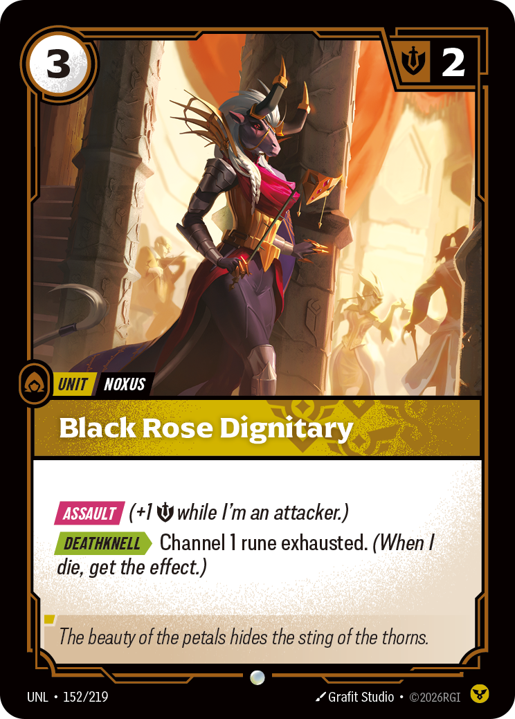 Black Rose Dignitary — Riftbound UNL-152/219