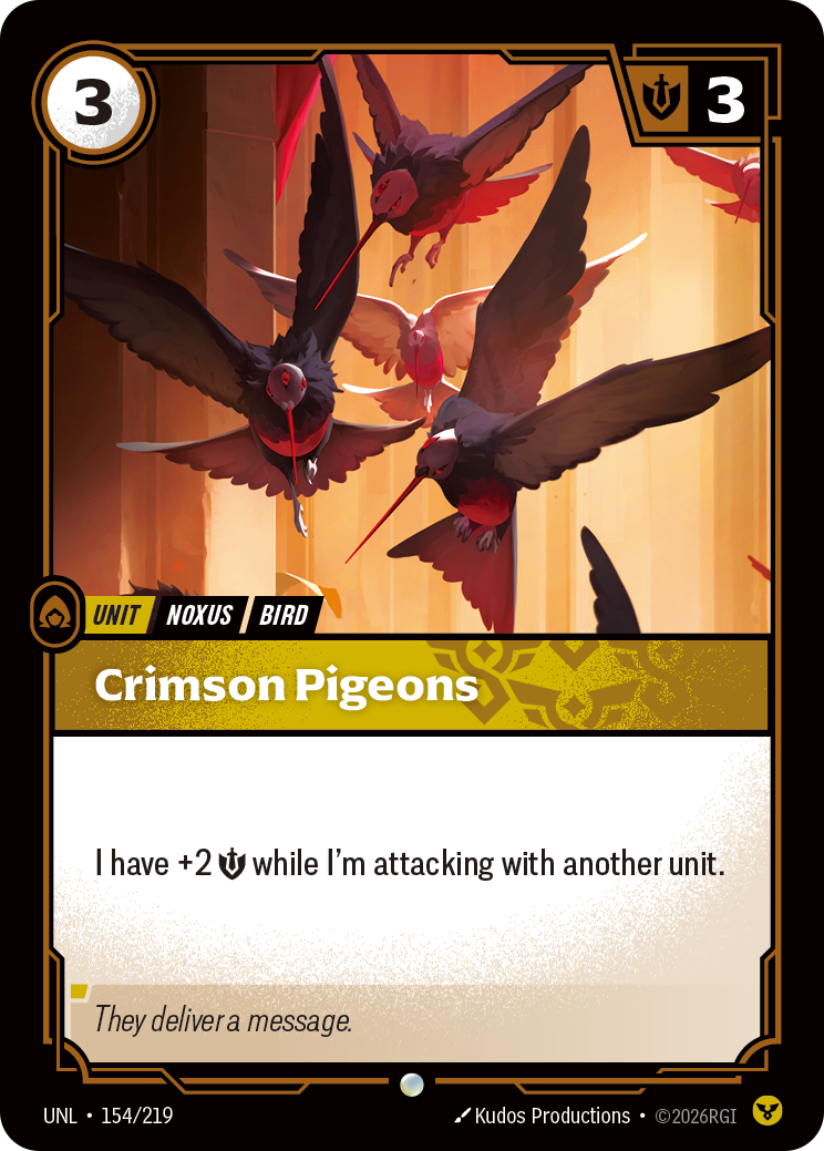 Crimson Pigeons — Riftbound UNL-154/219
