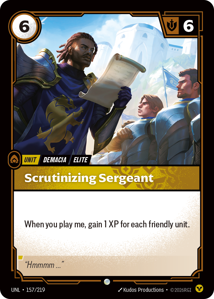 Scrutinizing Sergeant — Riftbound UNL-157/219