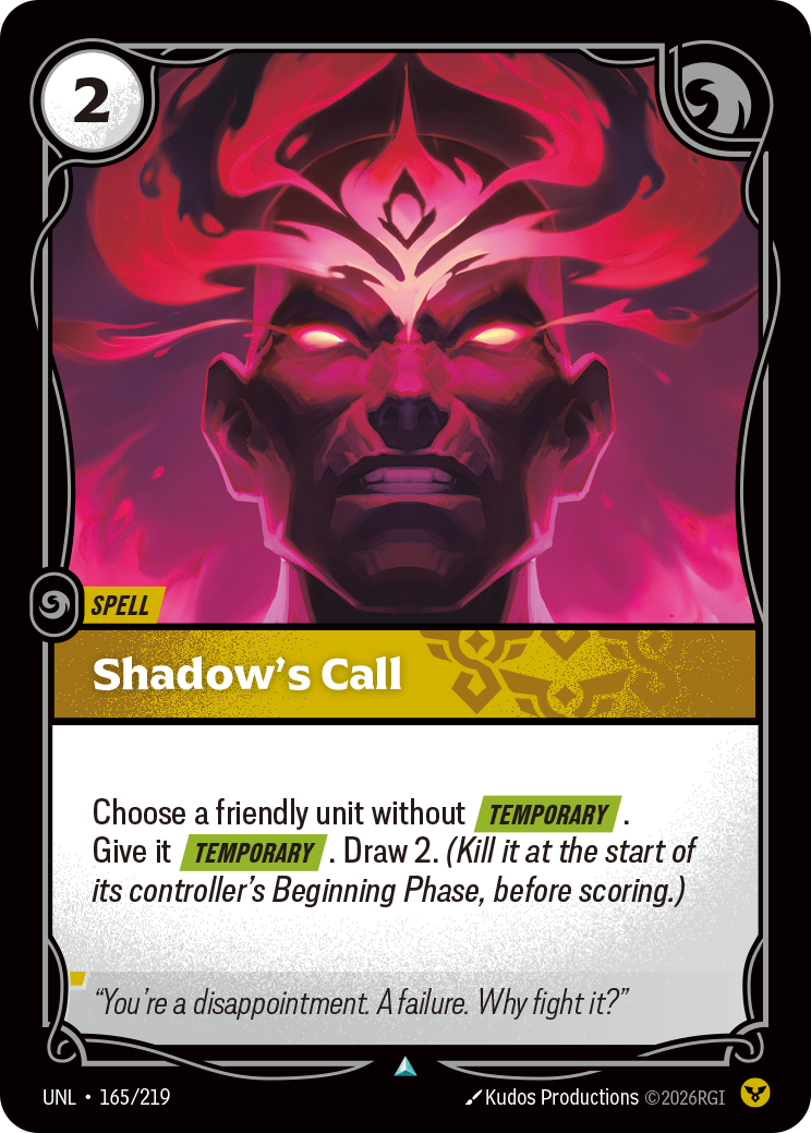 Shadow's Call — Riftbound UNL-165/219