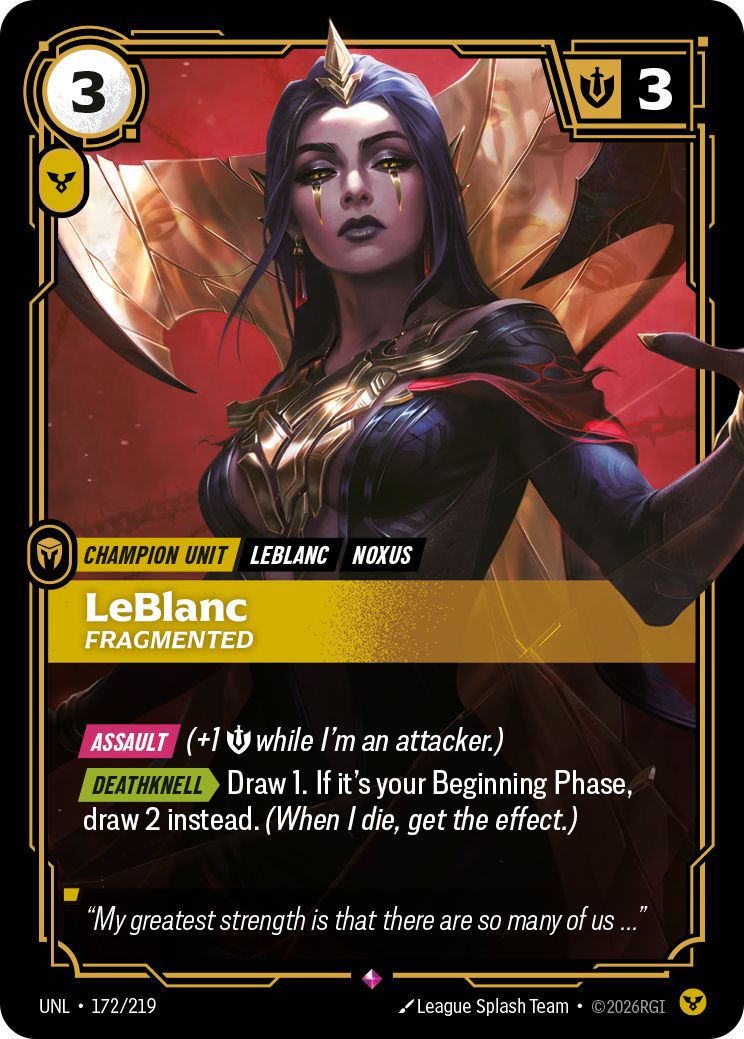 LeBlanc, Fragmented — Riftbound UNL-172/219