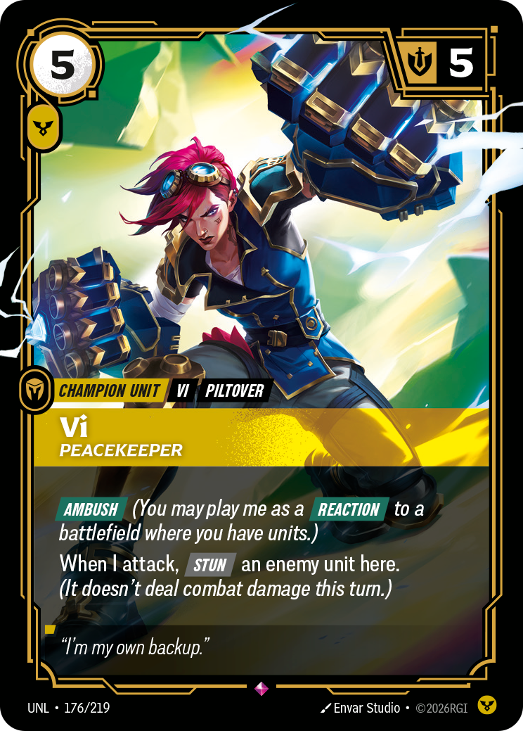 Vi, Peacekeeper — Riftbound UNL-176/219