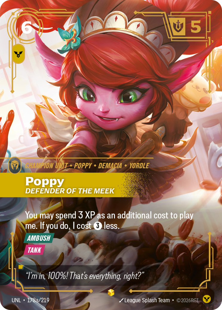 Poppy, Defender of the Meek — Riftbound UNL-178a/219