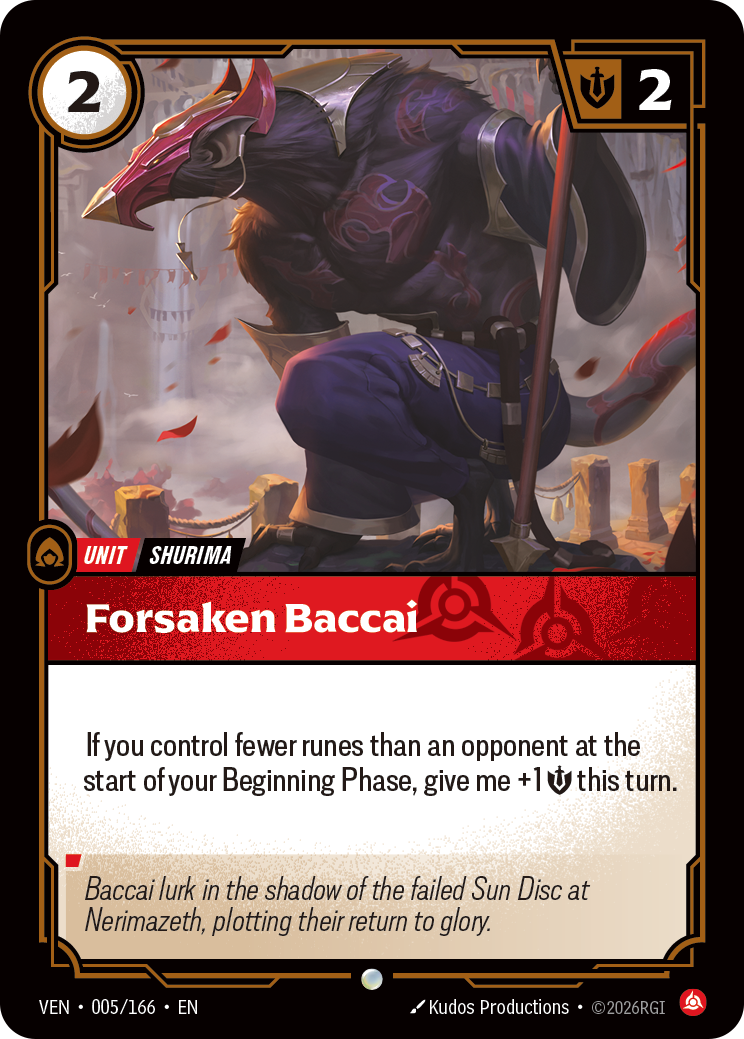 Forsaken Baccai — Riftbound VEN-005/166