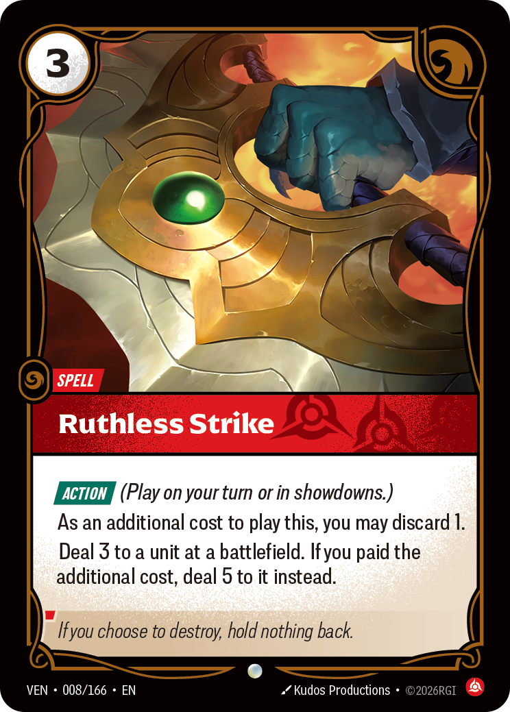 Ruthless Strike — Riftbound VEN-008/166