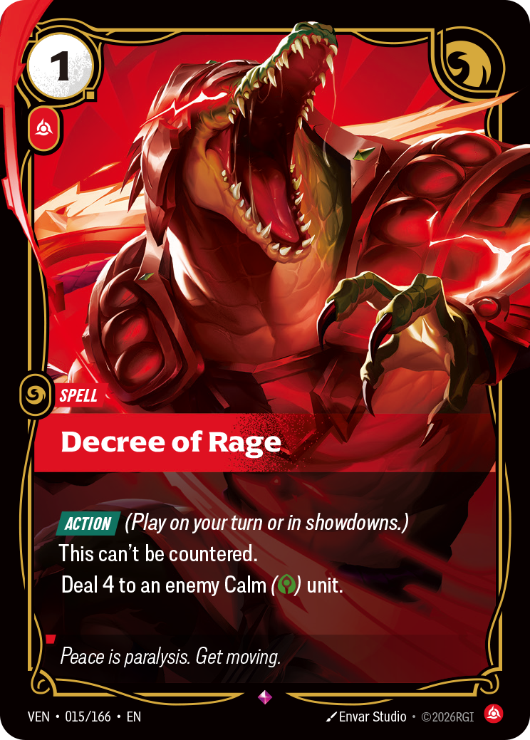 Decree of Rage — Riftbound VEN-015/166