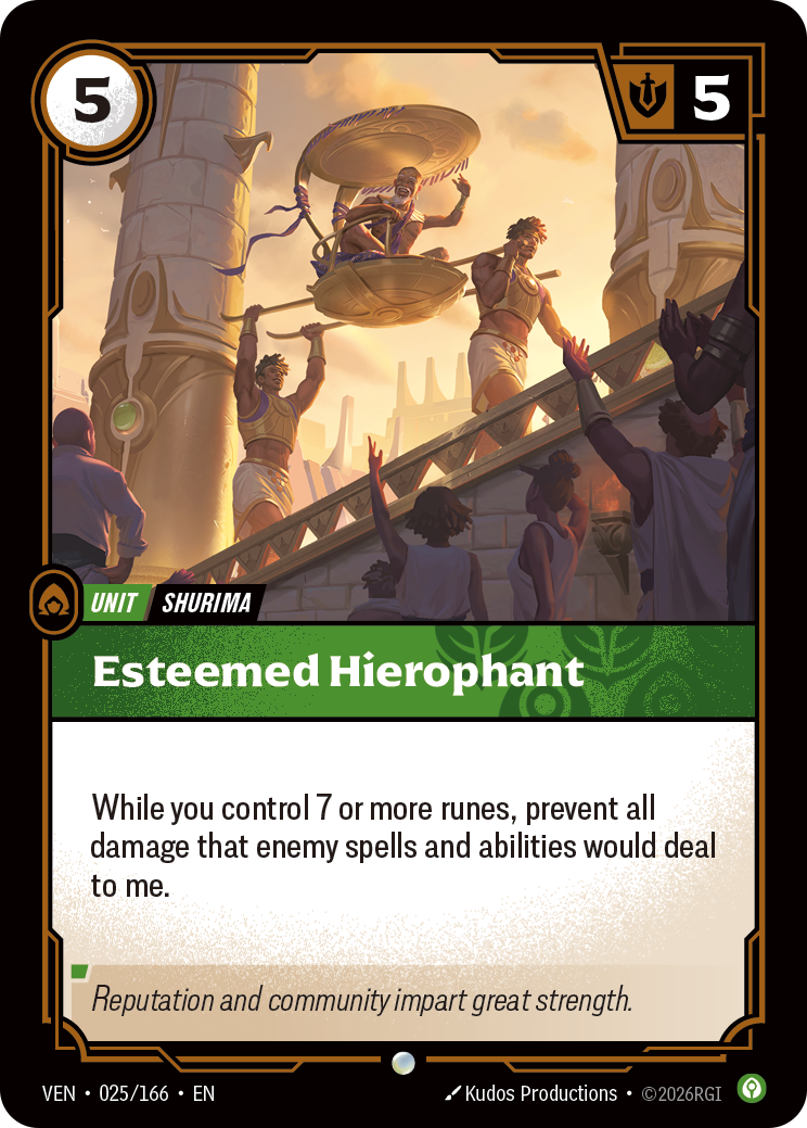 Esteemed Hierophant — Riftbound VEN-025/166
