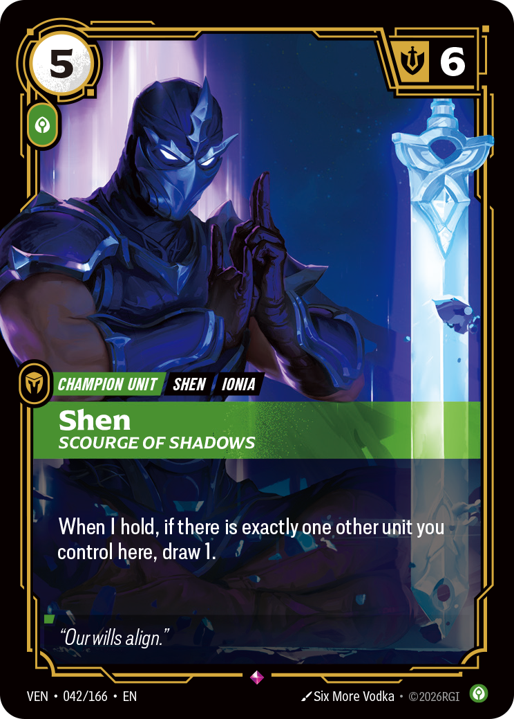 Shen, Scourge of Shadows — Riftbound VEN-042/166