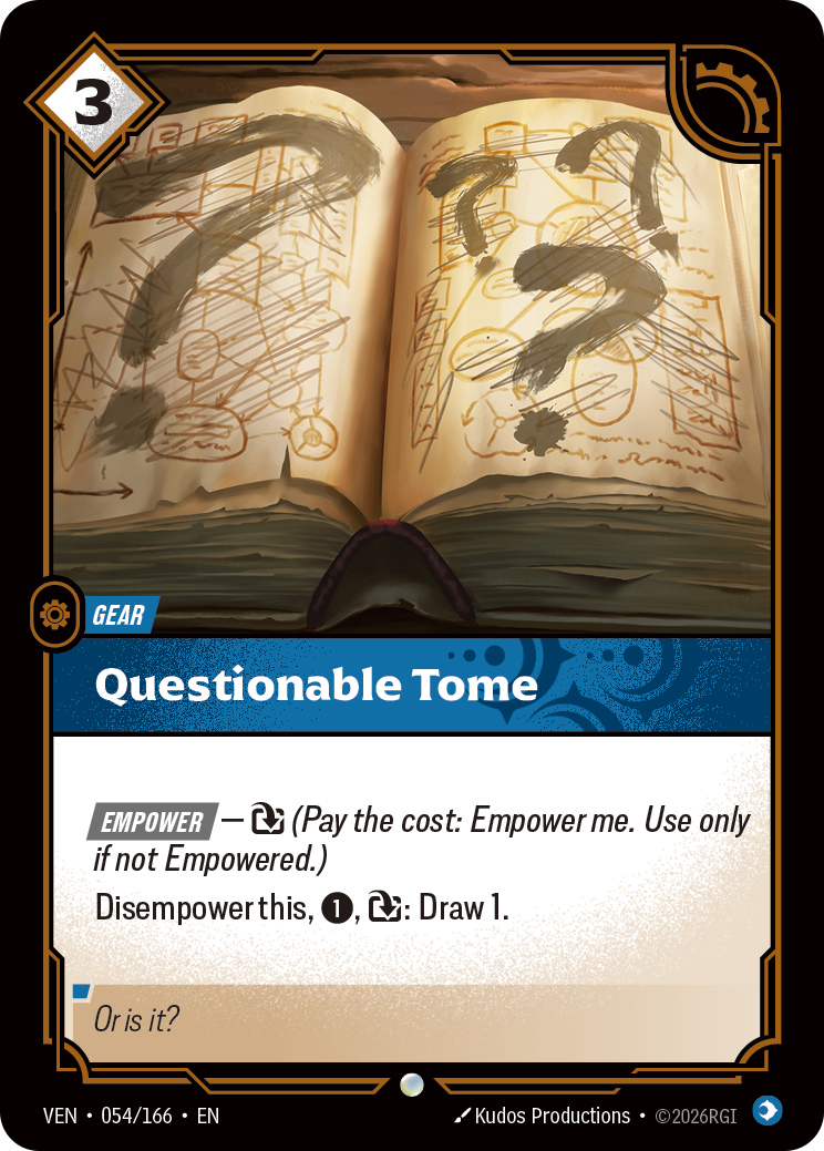 Questionable Tome — Riftbound VEN-054/166