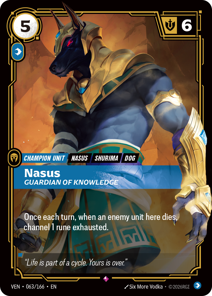 Nasus, Guardian of Knowledge — Riftbound VEN-063/166