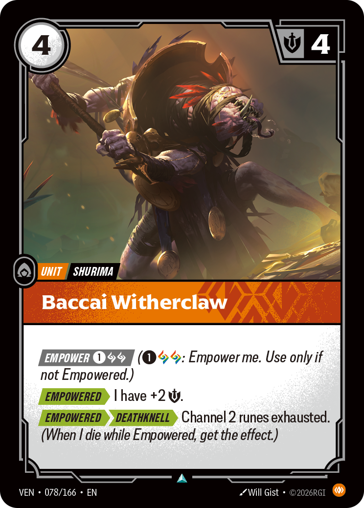 Baccai Witherclaw — Riftbound VEN-078/166