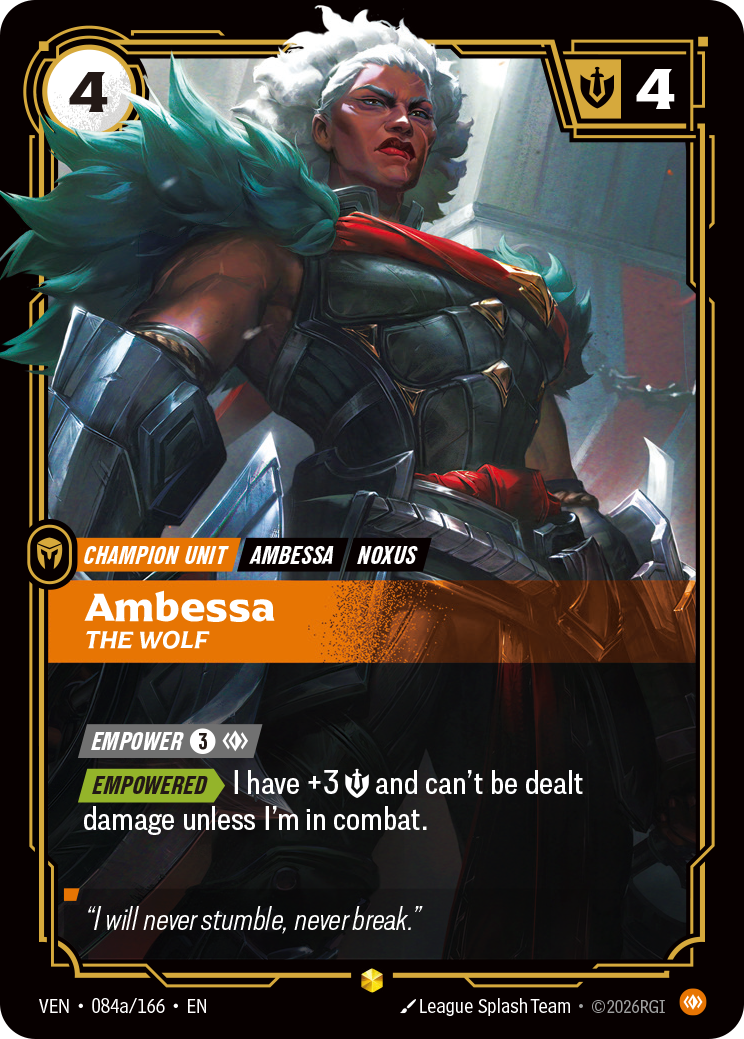Ambessa, The Wolf — Riftbound VEN-084a/166