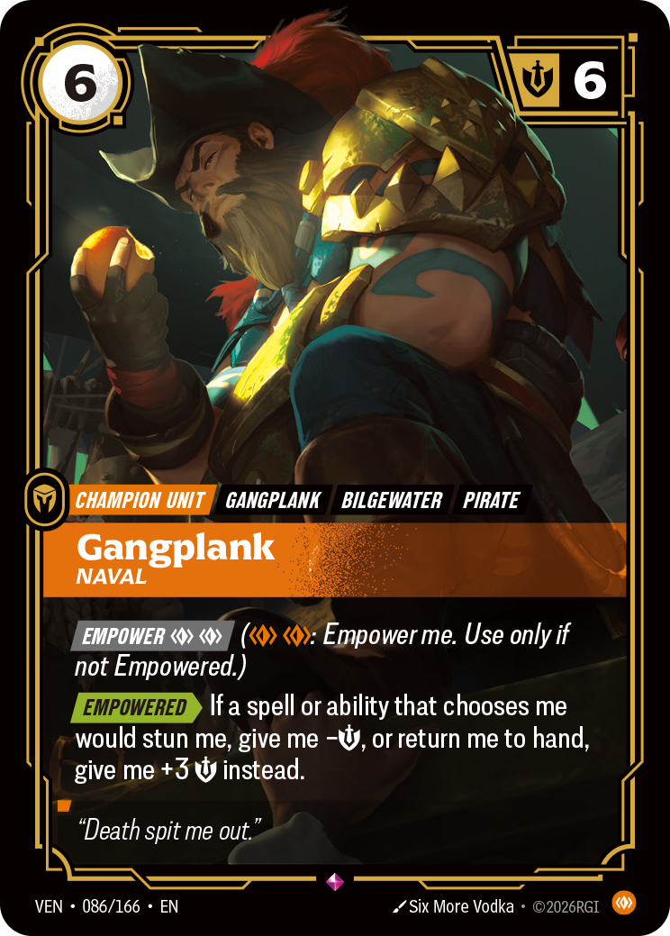 Gangplank, Naval — Riftbound VEN-086/166