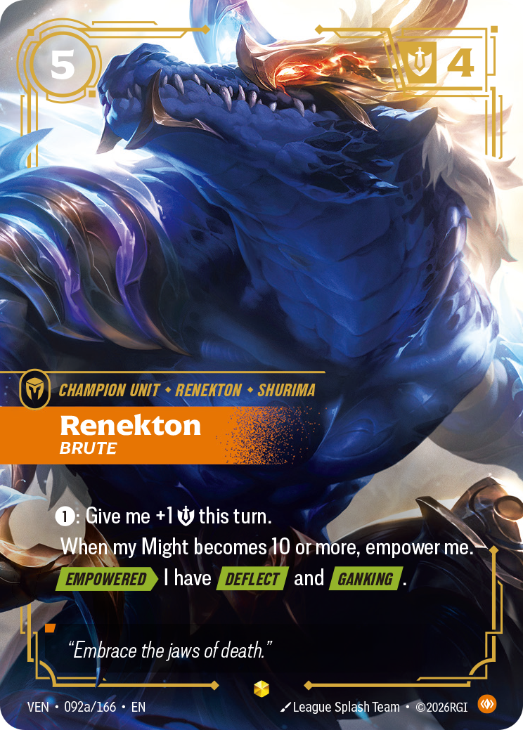 Renekton, Brute — Riftbound VEN-092a/166