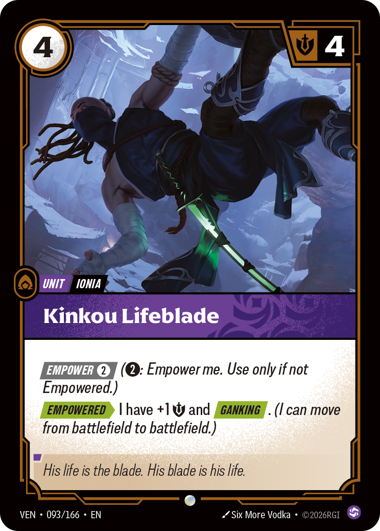 Kinkou Lifeblade — Riftbound VEN-093/166