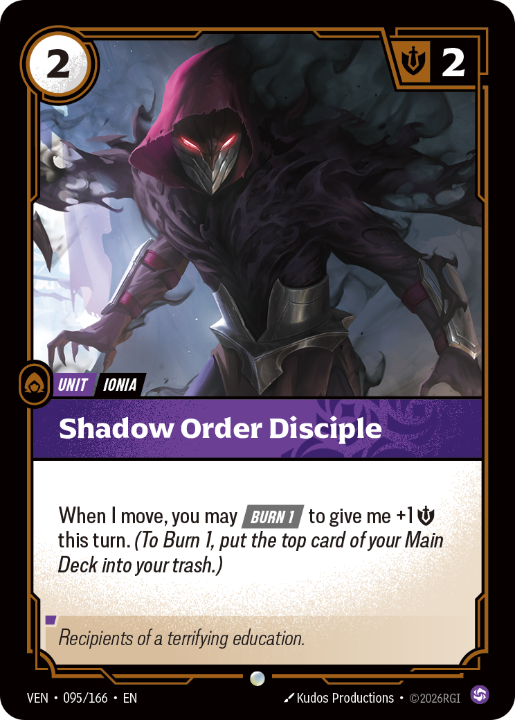 Shadow Order Disciple — Riftbound VEN-095/166