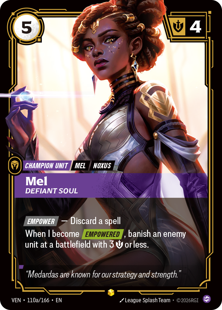 Mel, Defiant Soul — Riftbound VEN-110a/166