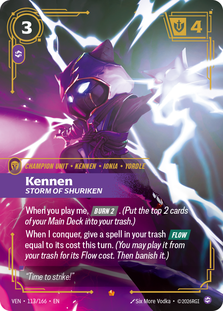 Kennen, Storm of Shuriken — Riftbound VEN-113/166