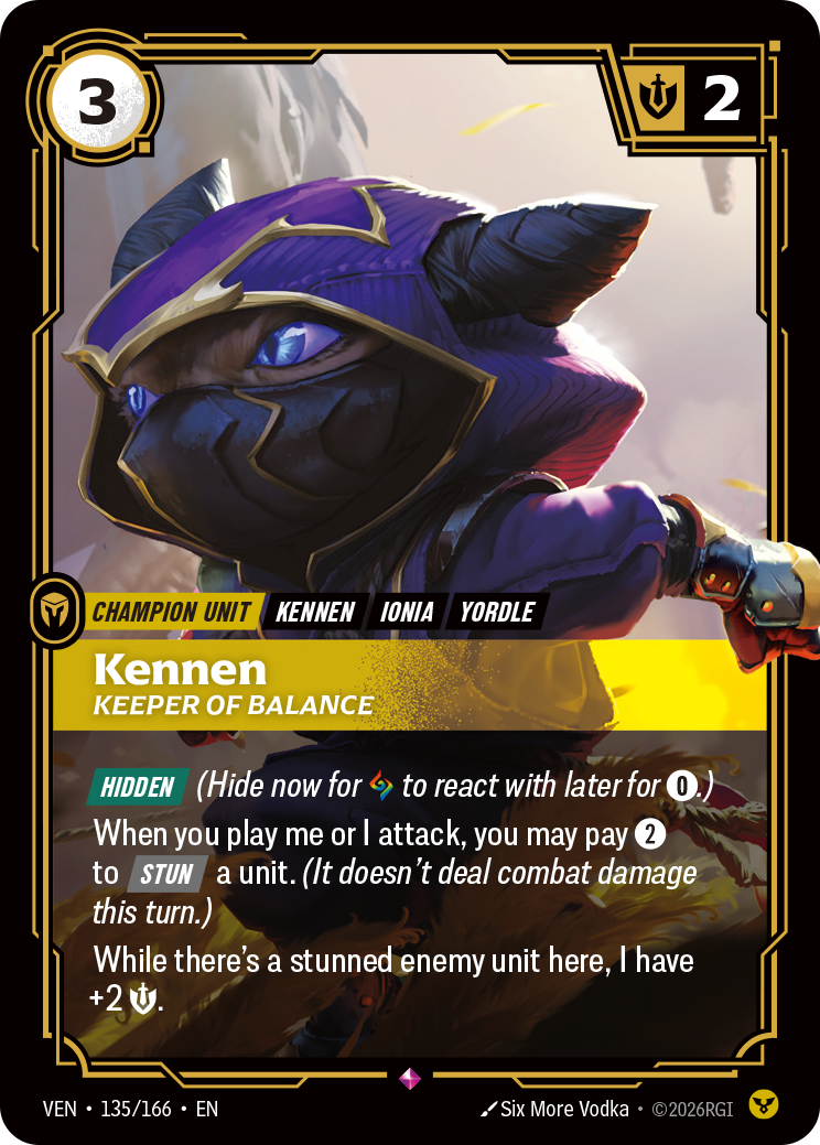 Kennen, Keeper of Balance — Riftbound VEN-135/166