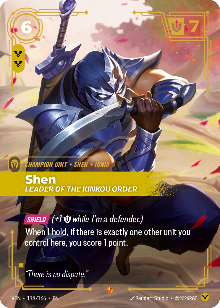 Shen, Leader of the Kinkou Order — Riftbound VEN-138/166