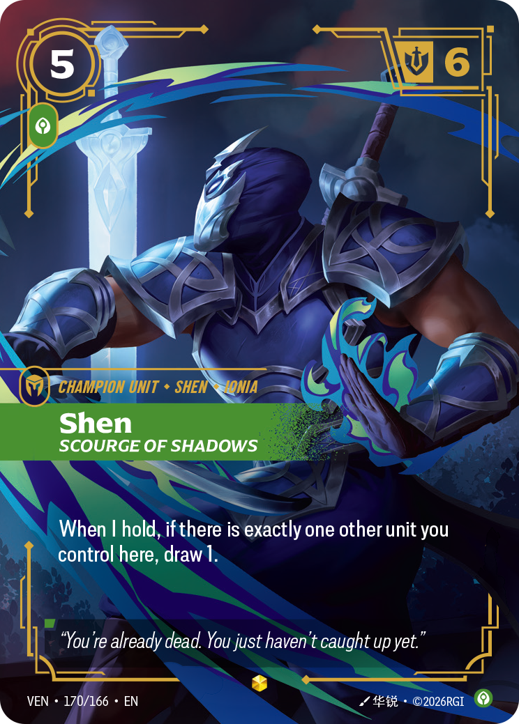 Shen, Scourge of Shadows — Riftbound VEN-170/166