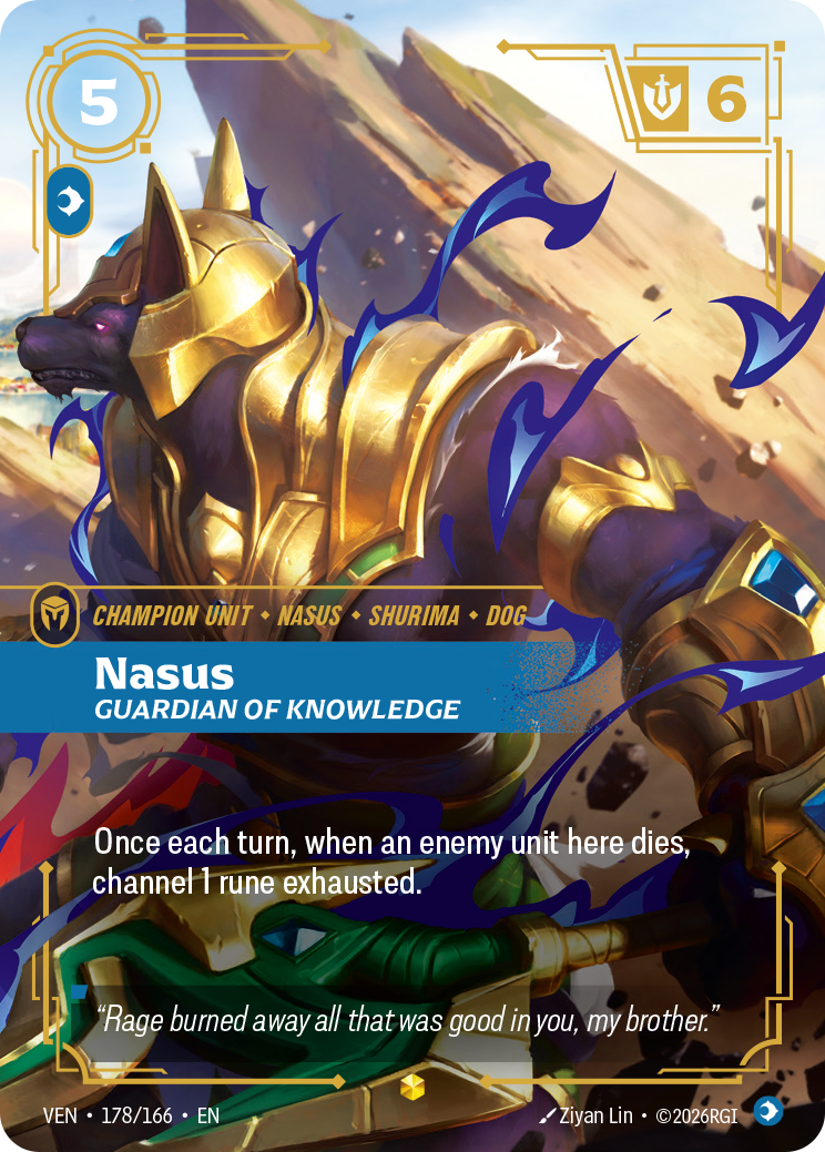 Nasus, Guardian of Knowledge — Riftbound VEN-178/166