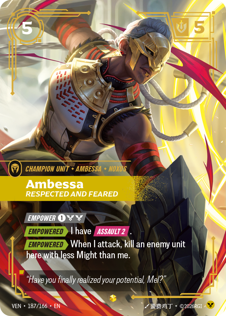 Ambessa, Respected and Feared — Riftbound VEN-187/166